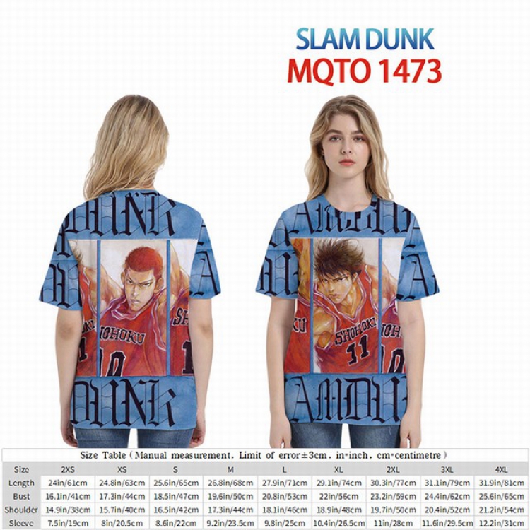 Slam Dunk Full color short sleeve t-shirt 9 sizes from 2XS to 4XL MQTO-1473