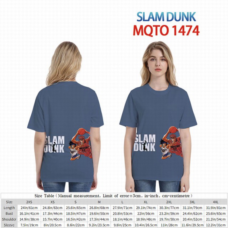 Slam Dunk Full color short sleeve t-shirt 9 sizes from 2XS to 4XL MQTO-1474
