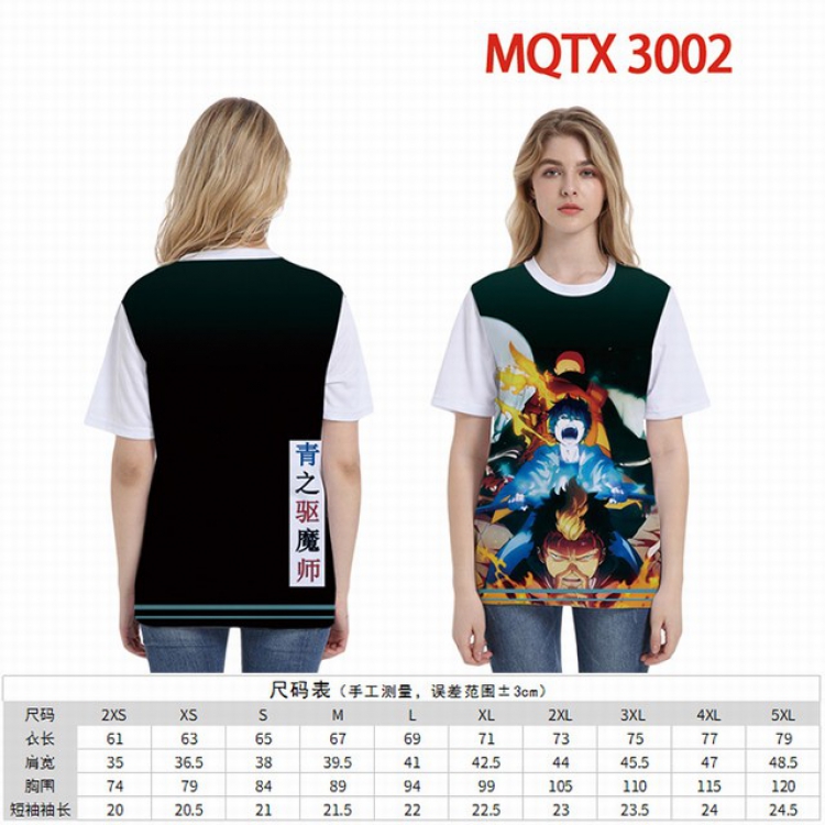 Ao no Exorcist Full color short sleeve t-shirt 10 sizes from 2XS to 4XL MQTO-3002
