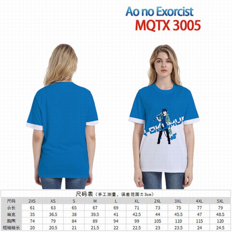 Ao no Exorcist Full color short sleeve t-shirt 10 sizes from 2XS to 4XL MQTO-3005