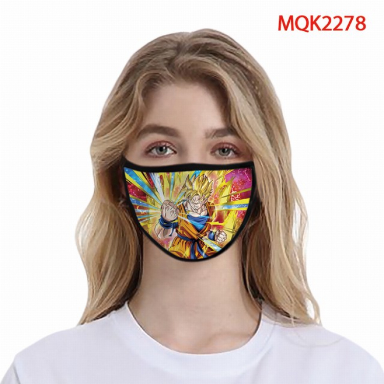 Dragon Ball Color printing Space cotton Masks price for 5 pcs MQK2278