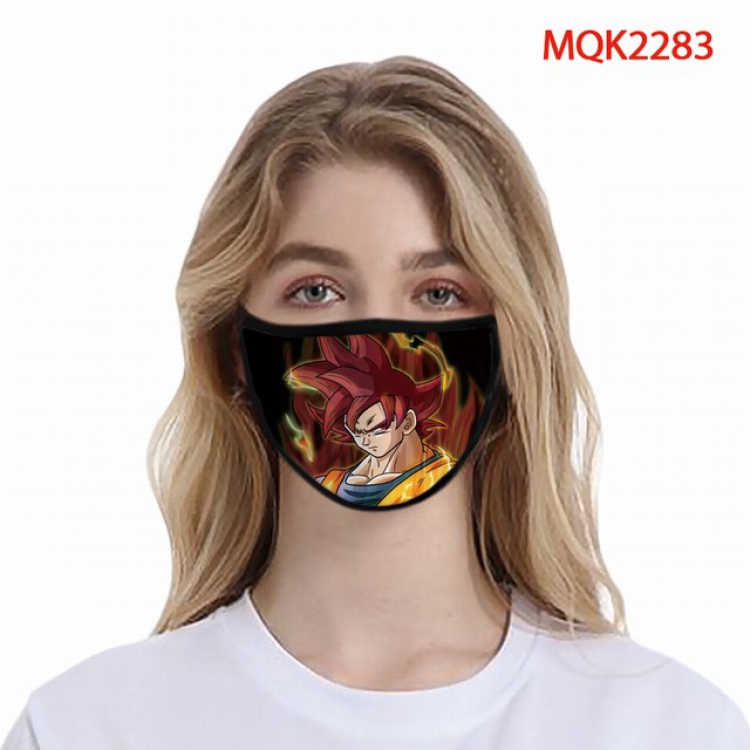 Dragon Ball Color printing Space cotton Masks price for 5 pcs MQK2283