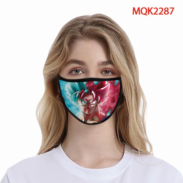 Dragon Ball Color printing Space cotton Masks price for 5 pcs MQK2287