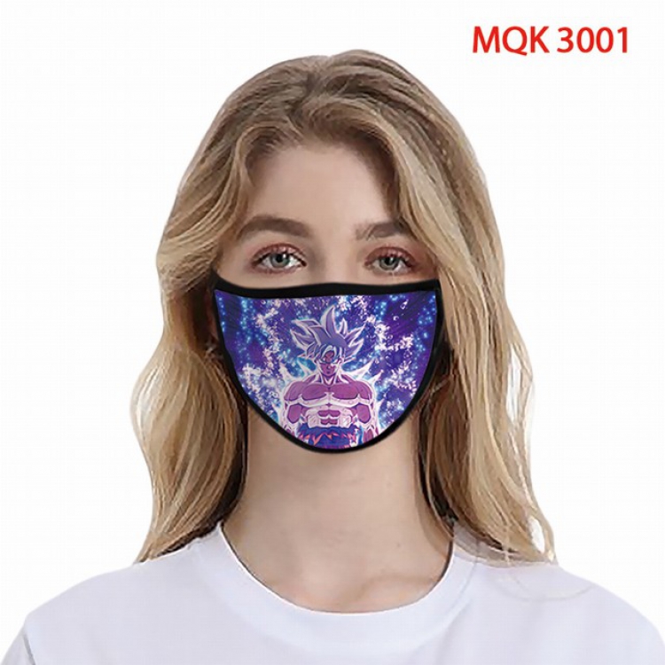 Dragon Ball Color printing Space cotton Masks price for 5 pcs MQK3001