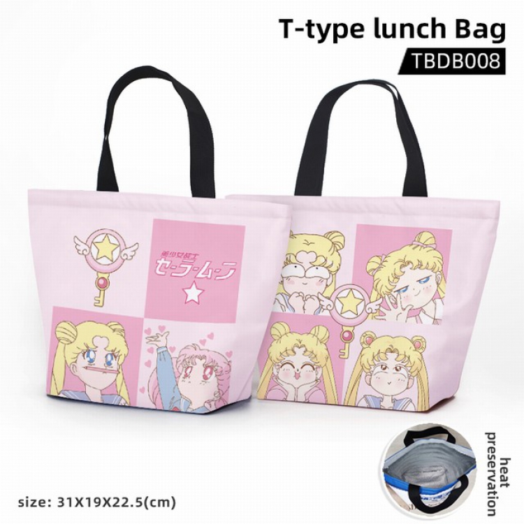 SailorMoon Anime T-shaped bento bag waterproof bento bag 31X19X22.5CM TBDB008