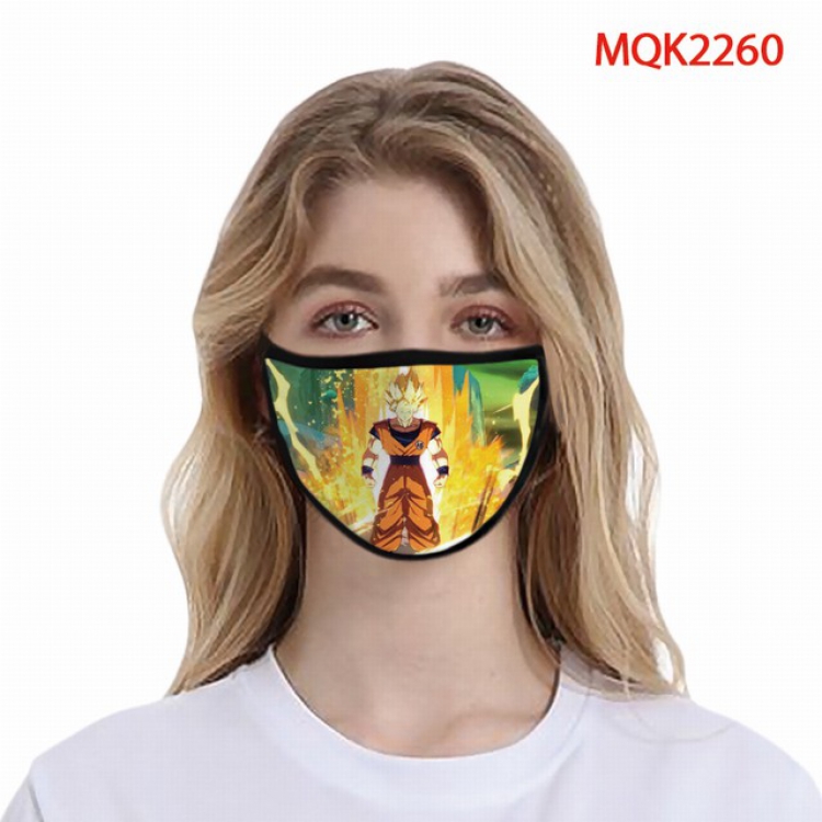 Dragon Ball Color printing Space cotton Masks price for 5 pcs MQK2260