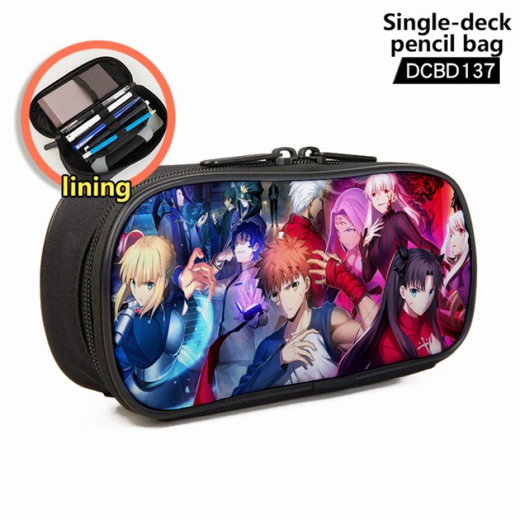 Fate Stay Night Anime single layer waterproof pen case 25X7X12CM -DCBD137