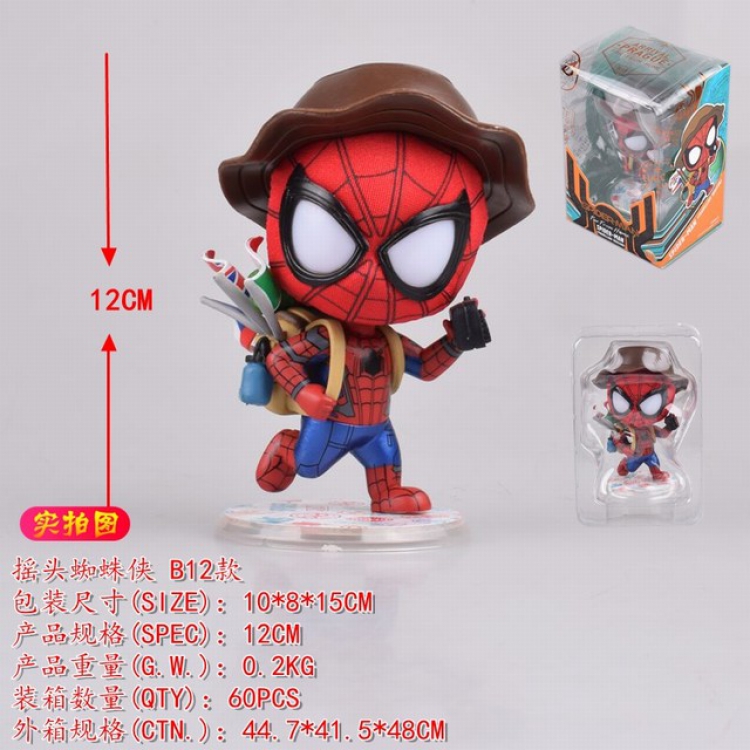 Spiderman-B12 Boxed Figure Decoration Model 12CM 0.2KG a box of 60