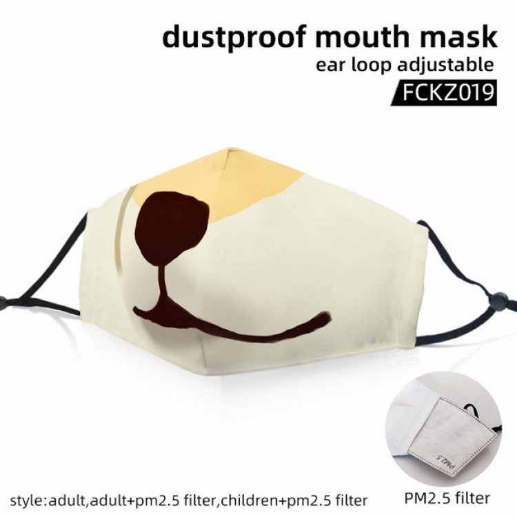 Doge Emoji color dust masks opening plus filter PM2.5(Style can choose adult or children)a set price for 5 pcs FCKZ019