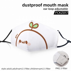 Emoji color dust masks opening...