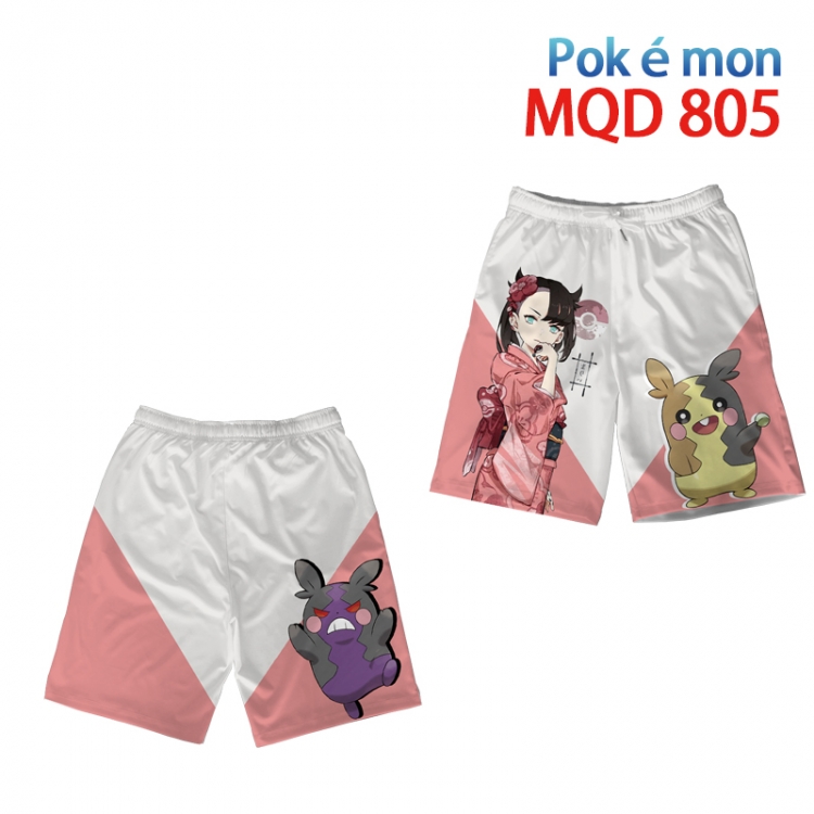 Pokemon cartoon printing summer bathing suit beach pants M L XL 2XL 3XL  MQD 805