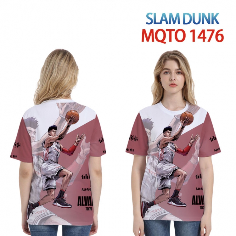 Slam Dunk European full color printing flower short sleeve T-shirt 2XS-4XL 9 sizes MQTO-1476