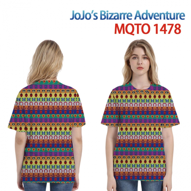 JoJos Bizarre Adventure European full color printing flower short sleeve T-shirt 2XS-4XL, 9 sizes MQTO-1478