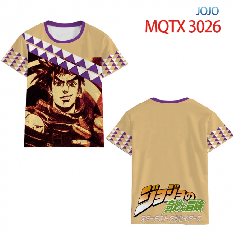 JoJos Bizarre Adventure Full color printing flower short sleeve T-shirt 2XS-5XL, 10 sizes MQTX3026