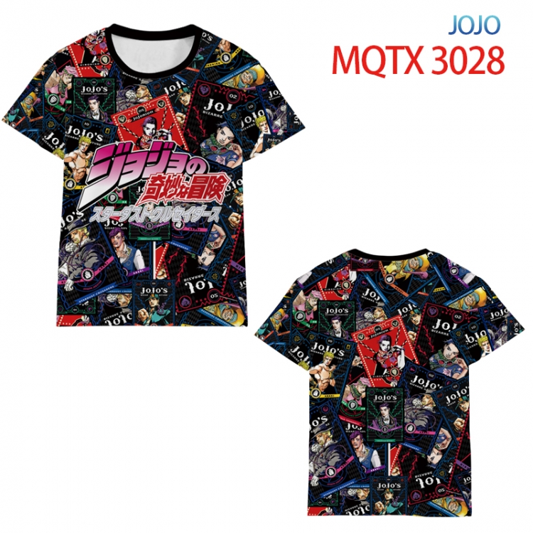 JoJos Bizarre Adventure Full color printing flower short sleeve T-shirt 2XS-5XL, 10 sizes  MQTX3028