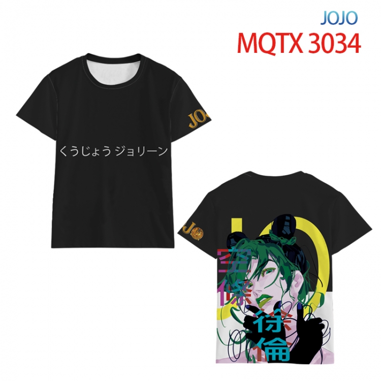 JoJos Bizarre Adventure Full color printing flower short sleeve T-shirt 2XS-5XL, 10 sizes MQTX3034