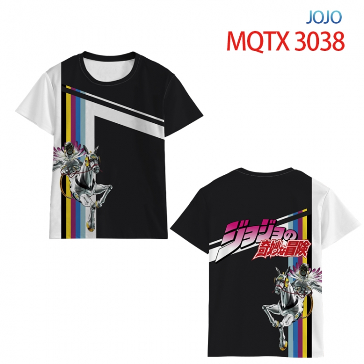 JoJos Bizarre Adventure Full color printing flower short sleeve T-shirt 2XS-5XL, 10 sizes MQTX3038