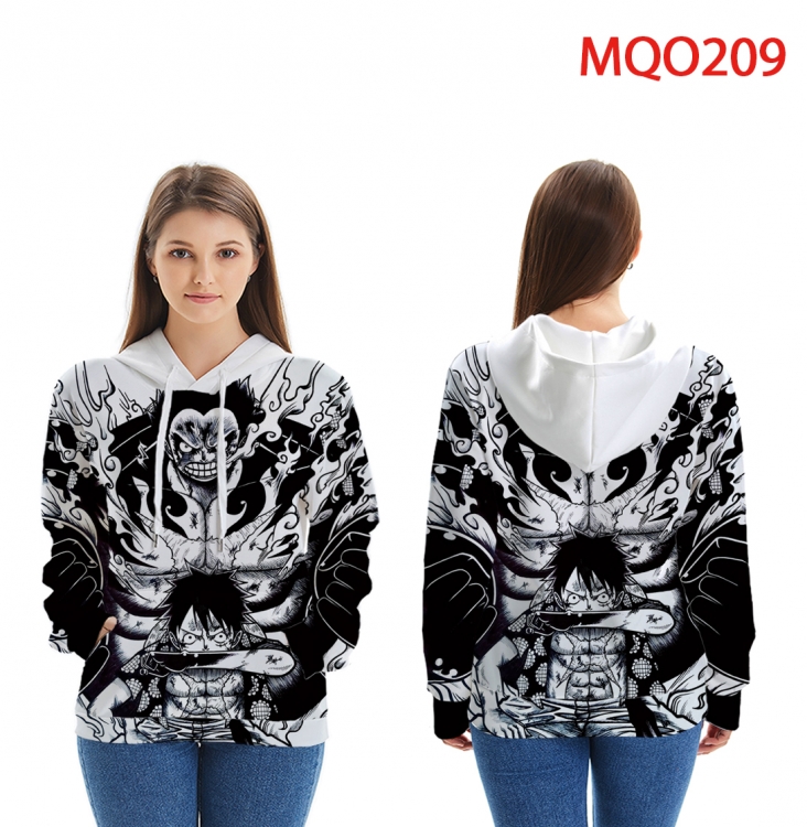 One Piece Full Color Patch pocket Sweatshirt Hoodie EUR SIZE 9 sizes from XXS to XXXXL MQO 209