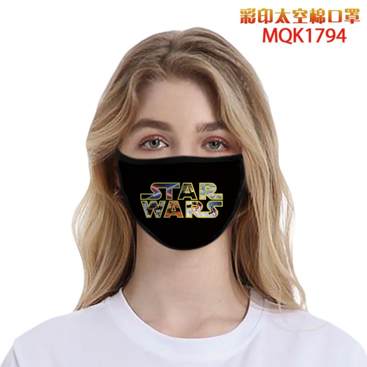 Star Wars Color printing Space cotton Masks price for 5 pcs MQK-1794