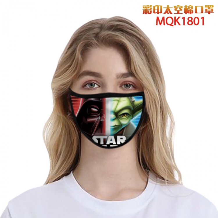 Star Wars Color printing Space cotton Masks price for 5 pcs MQK-1801