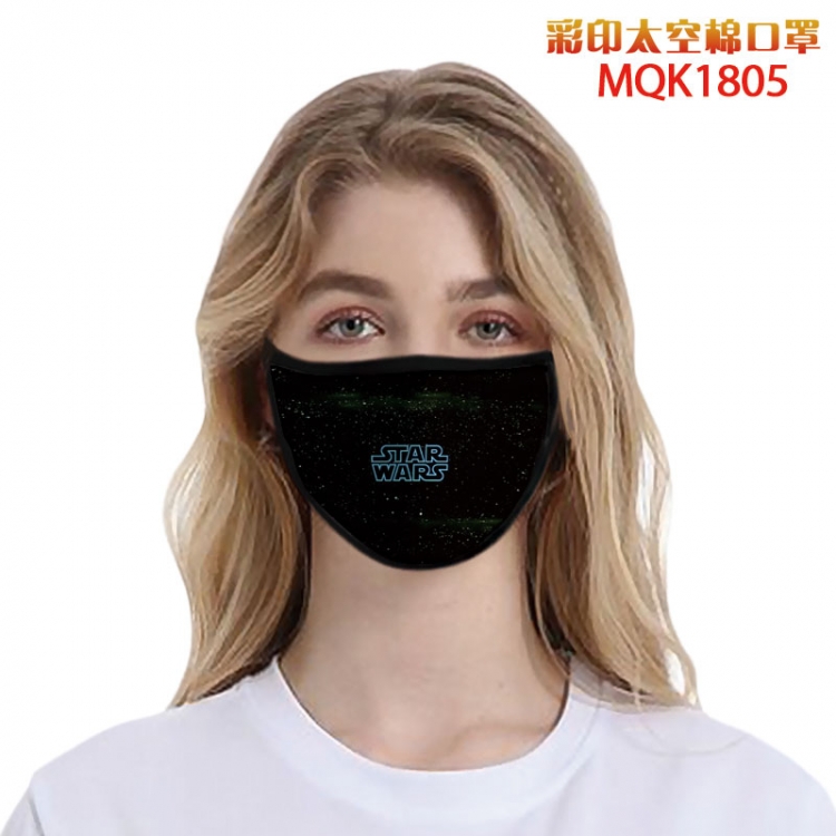 Star Wars Color printing Space cotton Masks price for 5 pcs MQK-1805