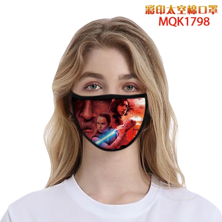 Masks Star Wars Color printing Space cotton Masks price for 5 pcs MQK-1798