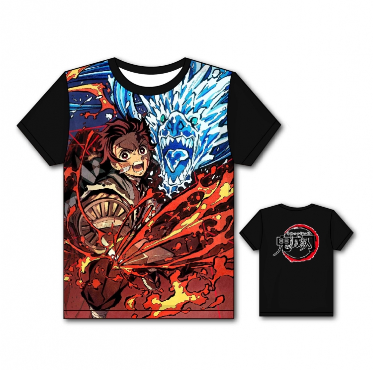 Demon Slayer Kimets Full color printing flower short sleeve T-shirt S-5XL, 8 sizes GM52