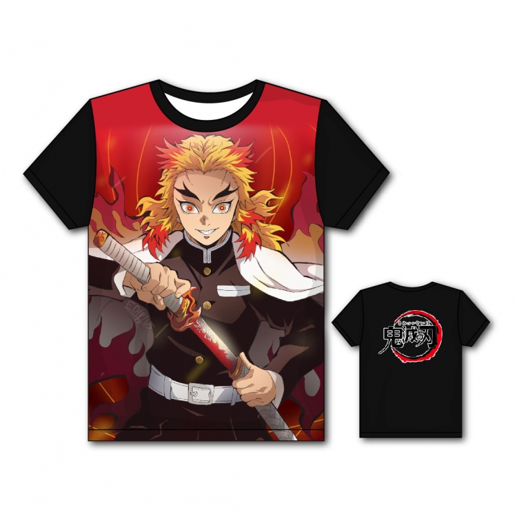 Demon Slayer Kimets Full color printing flower short sleeve T-shirt S-5XL, 8 sizes