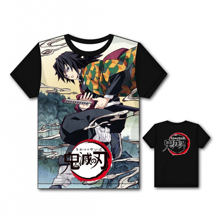 Demon Slayer Kimets Full color printing flower short sleeve T-shirt S-5XL, 8 sizes GM48