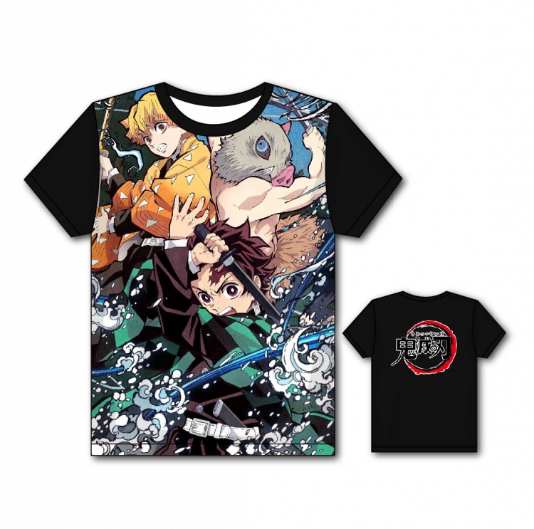 Demon Slayer Kimets Full color printing flower short sleeve T-shirt S-5XL, 8 sizes GM46