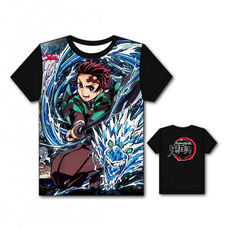 Demon Slayer Kimets Full color printing flower short sleeve T-shirt S-5XL, 8 sizes GM54