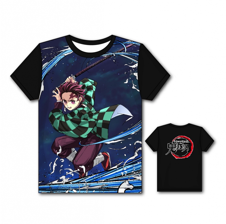 Demon Slayer Kimets Full color printing flower short sleeve T-shirt S-5XL, 8 sizes GM51