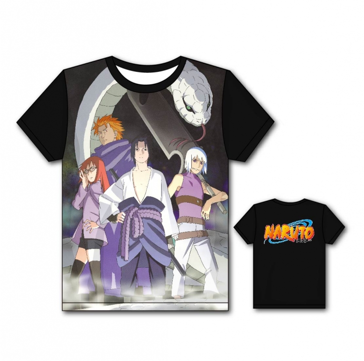 Naruto Full color printing flower short sleeve T-shirt S-5XL, 8 sizes HY45