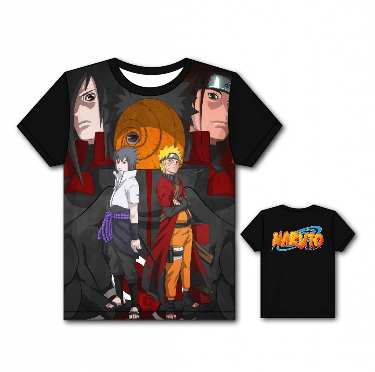 Naruto Full color printing flower short sleeve T-shirt S-5XL, 8 sizes HY52