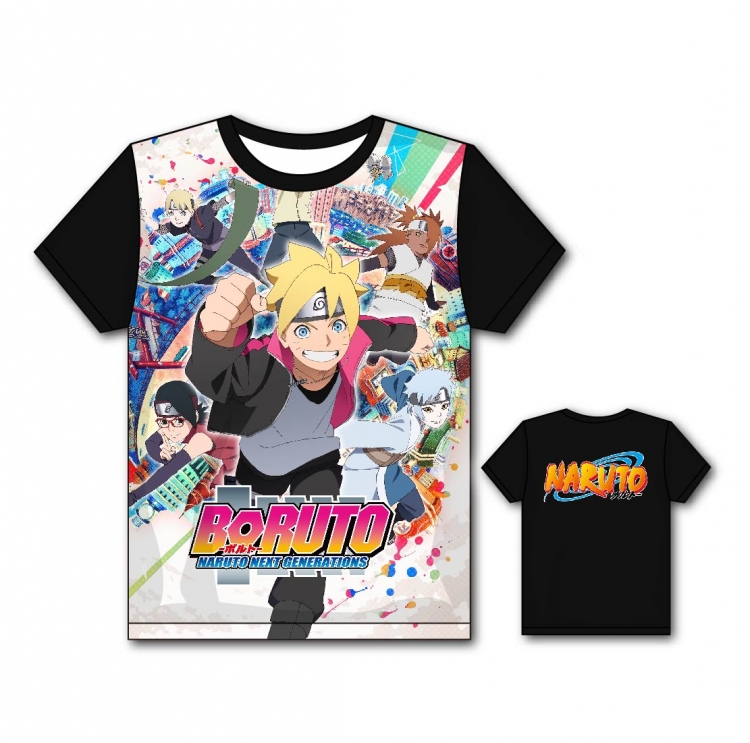 Naruto Full color printing flower short sleeve T-shirt S-5XL, 8 sizes HY7
