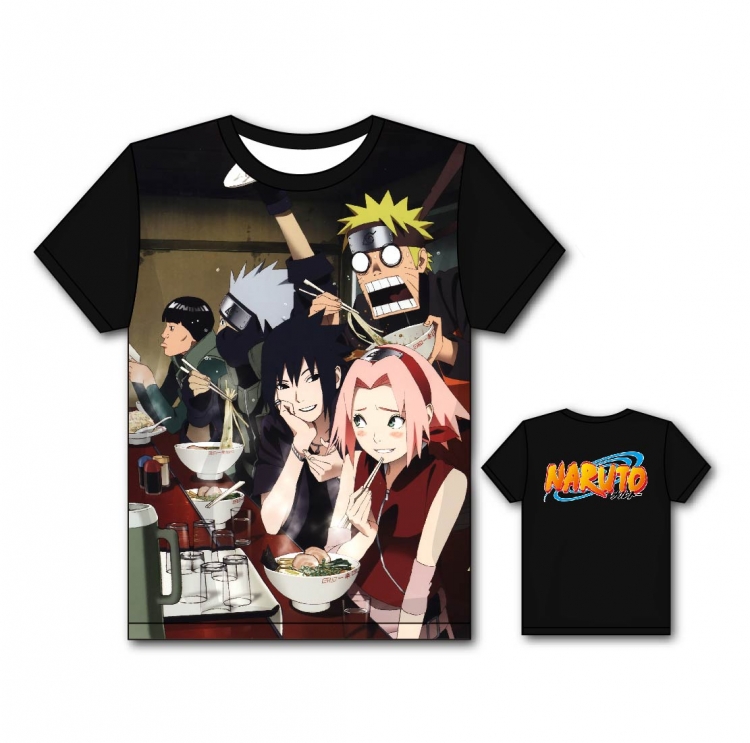 Naruto Full color printing flower short sleeve T-shirt S-5XL, 8 sizes HY32