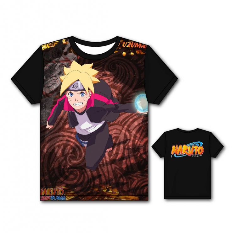 Naruto Full color printing flower short sleeve T-shirt S-5XL, 8 sizes HY17