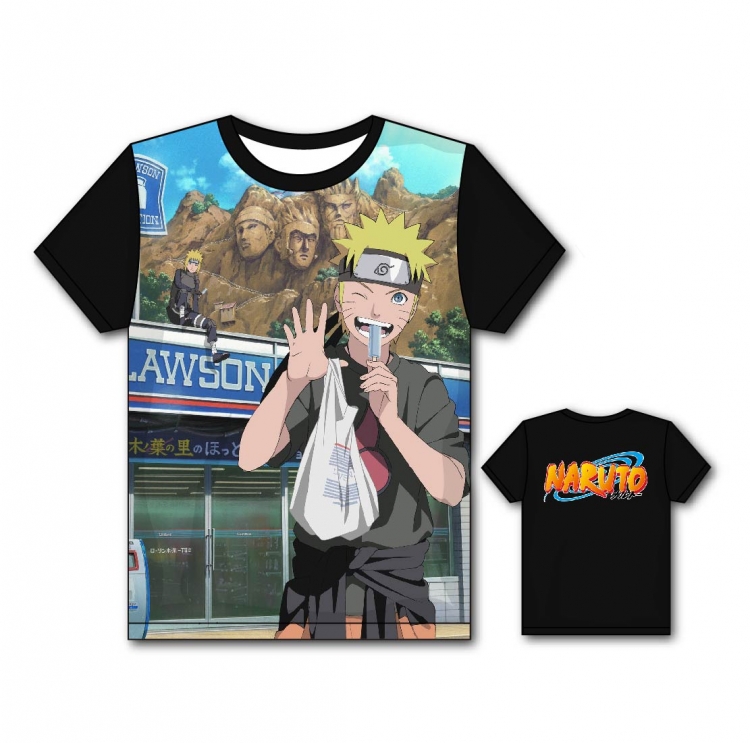 Naruto Full color printing flower short sleeve T-shirt S-5XL, 8 sizes HY44