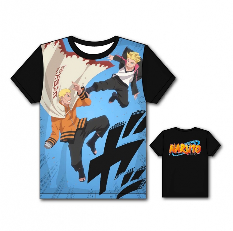 Naruto Full color printing flower short sleeve T-shirt S-5XL, 8 sizes HY24