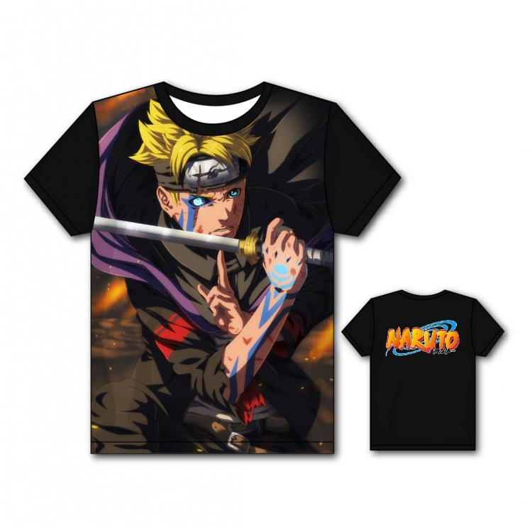 Naruto Full color printing flower short sleeve T-shirt S-5XL, 8 sizes HY9