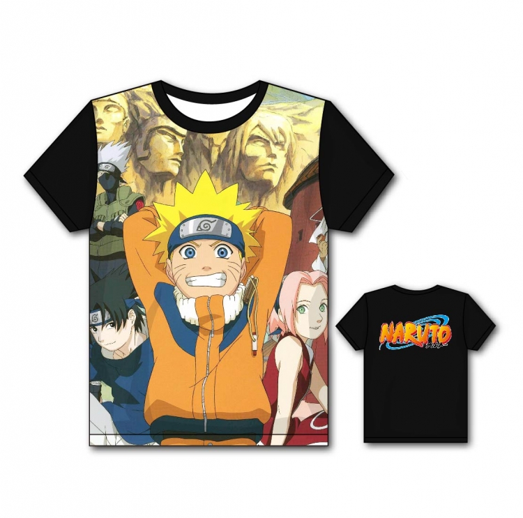 Naruto Full color printing flower short sleeve T-shirt S-5XL, 8 sizes HY54
