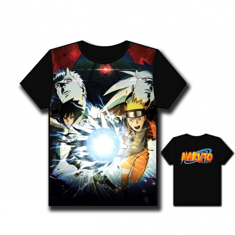 Naruto Full color printing flower short sleeve T-shirt S-5XL, 8 sizes 火影1