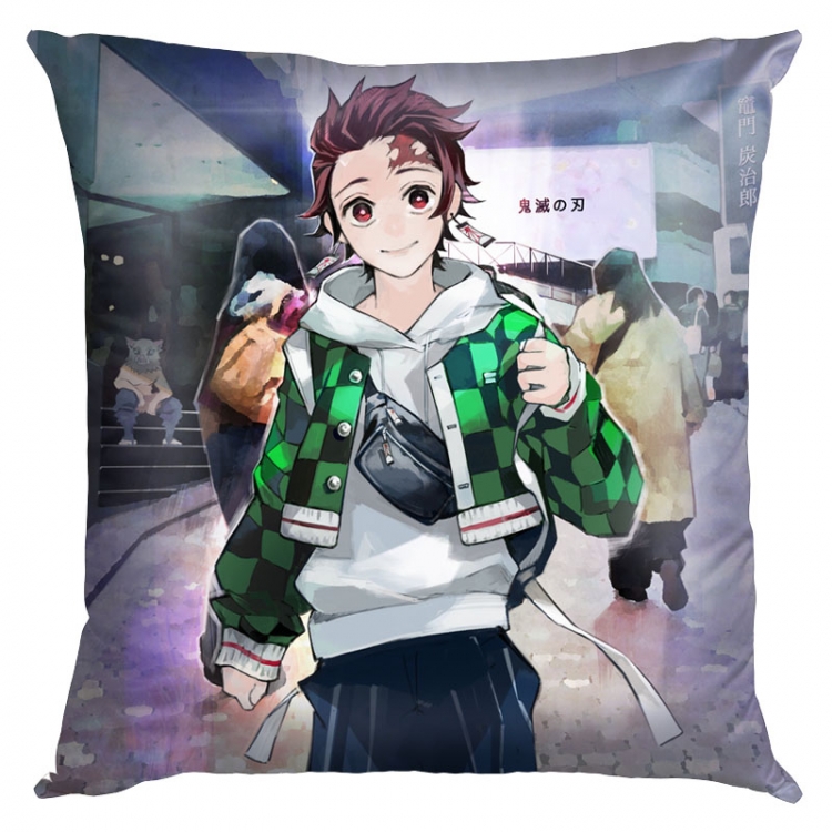 Demon Slayer Kimets Anime Double-sided full color pillow cushion 45X45CM G4-220 NO FILLING