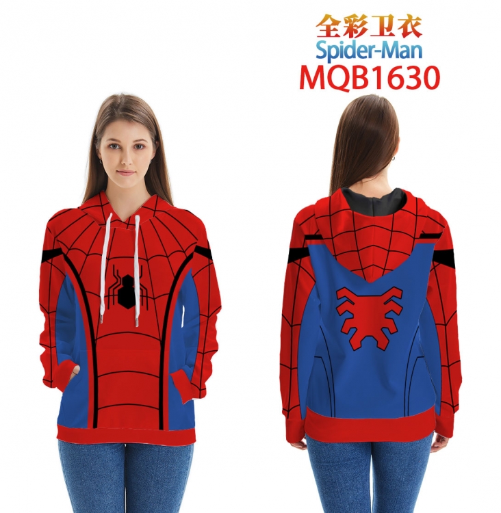 Spiderman Full-color jacket, hooded and unzipped vests 8 sizes from  XS to XXXXL MQB-11630