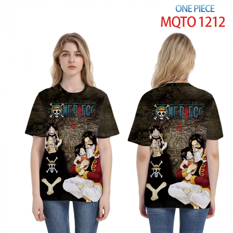 One Piece Full color printing flower short sleeve T-shirt 2XS-4XL, 9 sizes MQTO-1212