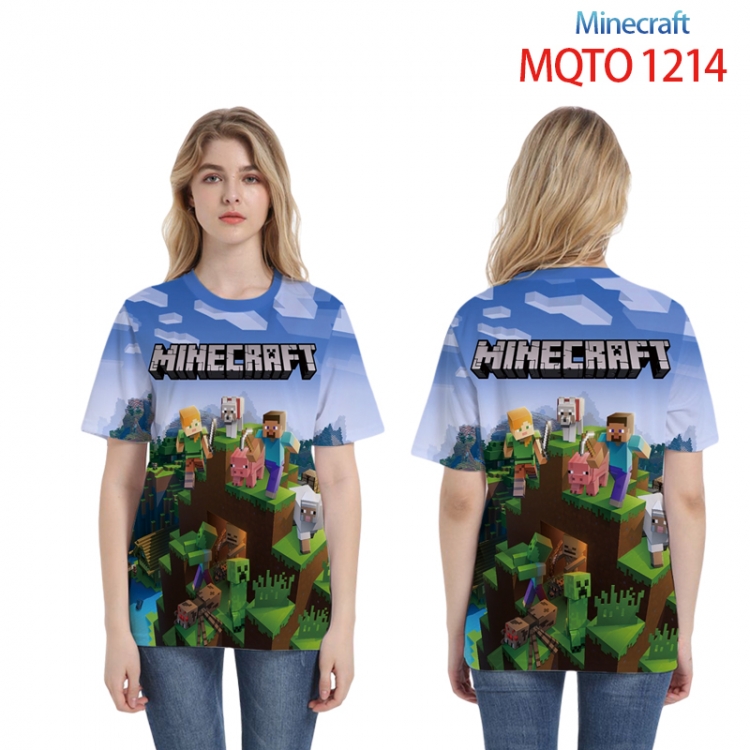 Minecraft Full color printing flower short sleeve T-shirt 2XS-4XL, 9 sizes MQTO-1214