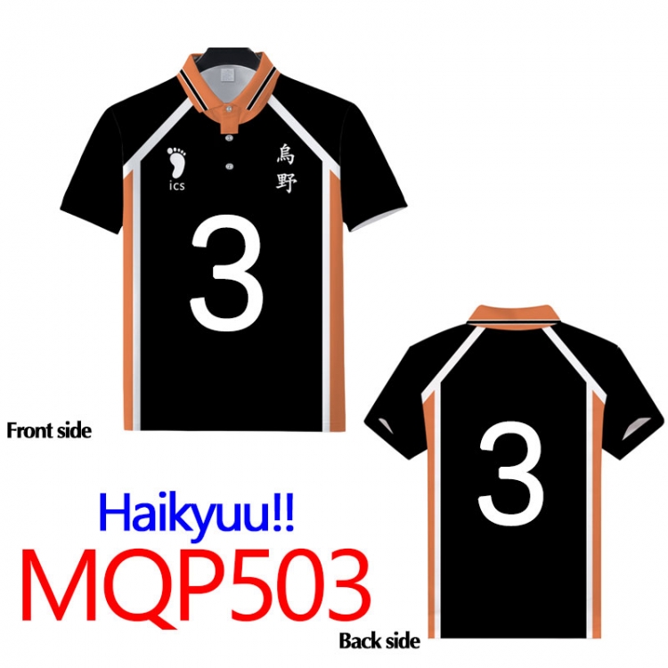 Haikyuu!! Full color POLO lapel short sleeve t-shirt M L XL XXL XXXL MQP503