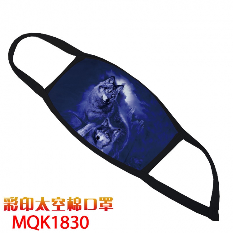 Wolf Color printing Space cotton Masks price for 5 pcs MQK-1830