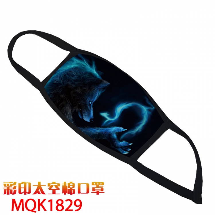 Wolf Color printing Space cotton Masks price for 5 pcs MQK-1829