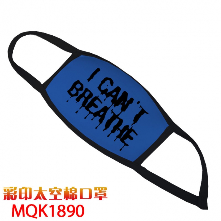 I can't breathe  Color printing Space cotton Masks price for 5 pcs MQK1890